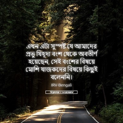Picture 05 - হিব্রুদের 7:14 BENIRV - এখন এটা সুস্পষ্ট - Bible Verse Picture