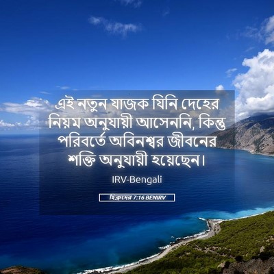 Picture 05 - হিব্রুদের 7:16 BENIRV - এই নতুন যাজক যিনি - Bible Verse Picture