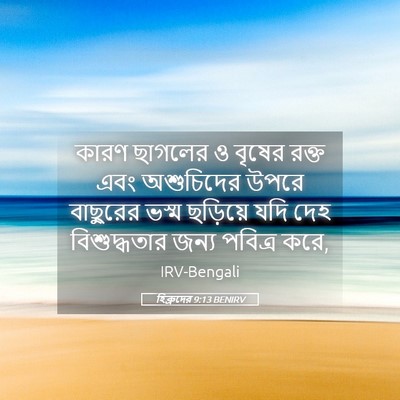 Picture 05 - হিব্রুদের 9:13 BENIRV - কারণ ছাগলের ও - Bible Verse Picture