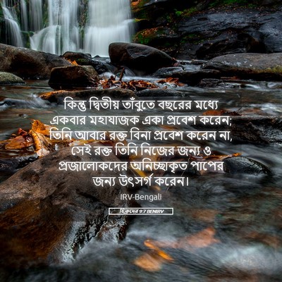Picture 05 - হিব্রুদের 9:7 BENIRV - কিন্তু দ্বিতীয় - Bible Verse Picture