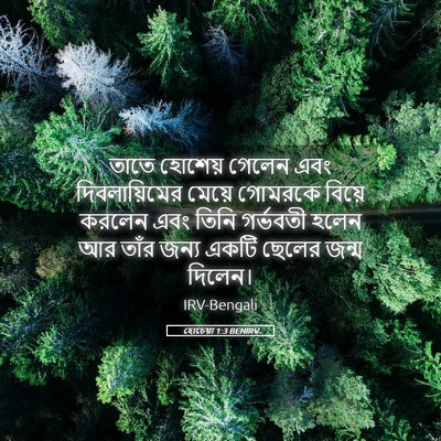 Picture 05 - হোচেয়া 1:3 BENIRV - তাতে হোশেয় গেলেন - Bible Verse Picture