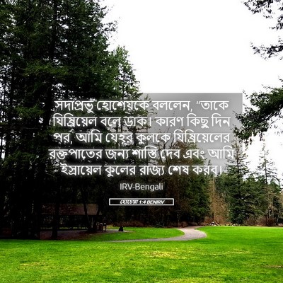 Picture 05 - হোচেয়া 1:4 BENIRV - সদাপ্রভু হোশেয়কে - Bible Verse Picture
