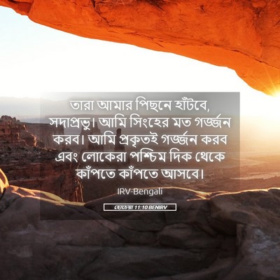 Picture 05 - হোচেয়া 11:10 BENIRV - তারা আমার পিছনে - Bible Verse Picture