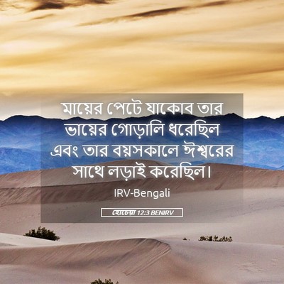 Picture 05 - হোচেয়া 12:3 BENIRV - মায়ের পেটে যাকোব - Bible Verse Picture