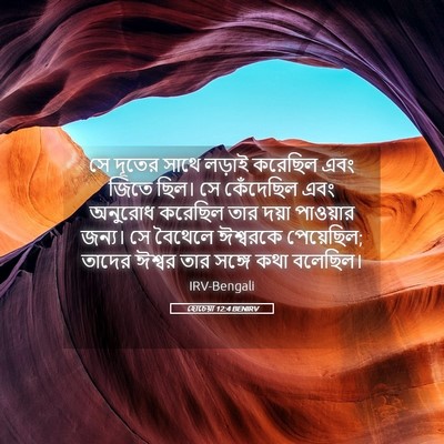 Picture 05 - হোচেয়া 12:4 BENIRV - সে দূতের সাথে - Bible Verse Picture