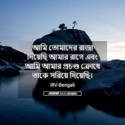 Picture 05 - হোচেয়া 13:11 BENIRV - আমি তোমাদের রাজা - Bible Verse Picture