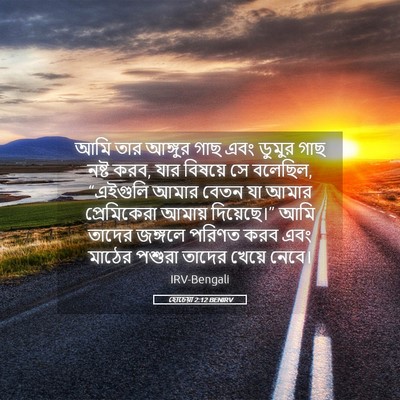 Picture 05 - হোচেয়া 2:12 BENIRV - আমি তার আঙ্গুর গাছ - Bible Verse Picture