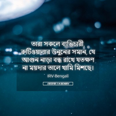 Picture 05 - হোচেয়া 7:4 BENIRV - তারা সকলে - Bible Verse Picture