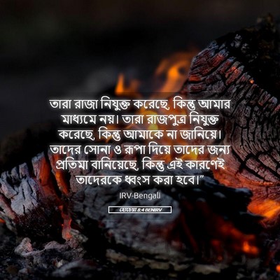 Picture 05 - হোচেয়া 8:4 BENIRV - তারা রাজা নিযুক্ত - Bible Verse Picture