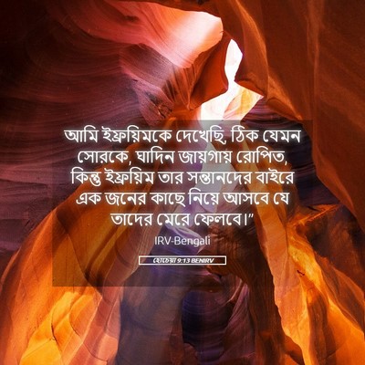 Picture 05 - হোচেয়া 9:13 BENIRV - আমি ইফ্রয়িমকে - Bible Verse Picture