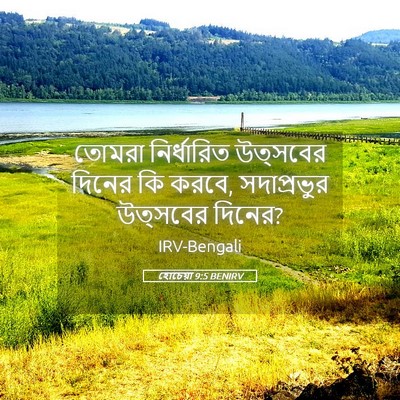 Picture 05 - হোচেয়া 9:5 BENIRV - তোমরা নির্ধারিত - Bible Verse Picture