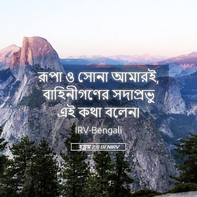 Picture 05 - হ্গ্গয় 2:8 BENIRV - রূপা ও সোনা আমারই, - Bible Verse Picture