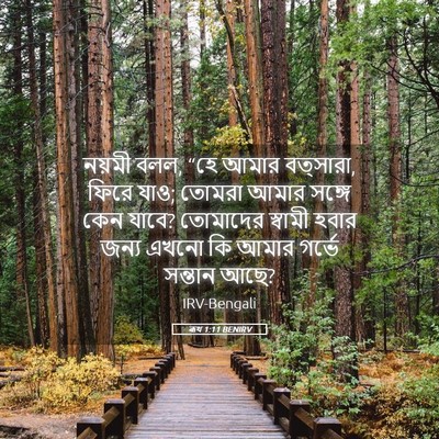 Picture 05 - ৰূথ 1:11 BENIRV - নয়মী বলল, “হে আমার - Bible Verse Picture