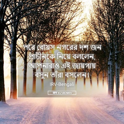 Picture 05 - ৰূথ 4:2 BENIRV - পরে বোয়স নগরের দশ - Bible Verse Picture