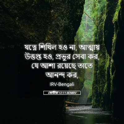 Picture 05 - ৰোমীয়া 12:11 BENIRV - যত্নে শিথিল হও না, - Bible Verse Picture
