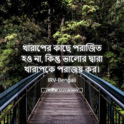 Picture 05 - ৰোমীয়া 12:21 BENIRV - খারাপের কাছে - Bible Verse Picture