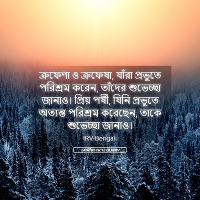 Picture 05 - ৰোমীয়া 16:12 BENIRV - ত্রুফেণা ও - Bible Verse Picture