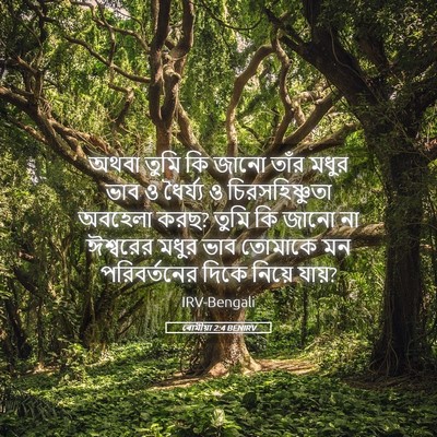 Picture 05 - ৰোমীয়া 2:4 BENIRV - অথবা তুমি কি জানো - Bible Verse Picture