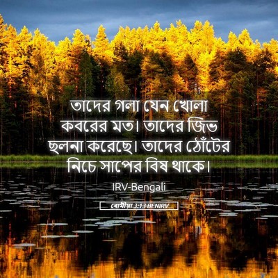 Picture 05 - ৰোমীয়া 3:13 BENIRV - তাদের গলা যেন খোলা - Bible Verse Picture