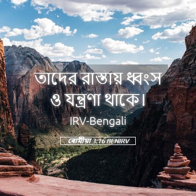 Picture 05 - ৰোমীয়া 3:16 BENIRV - তাদের রাস্তায় - Bible Verse Picture