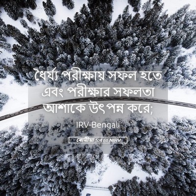 Picture 05 - ৰোমীয়া 5:4 BENIRV - ধৈর্য্য পরীক্ষায় - Bible Verse Picture