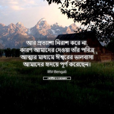 Picture 05 - ৰোমীয়া 5:5 BENIRV - আর প্রত্যাশা - Bible Verse Picture