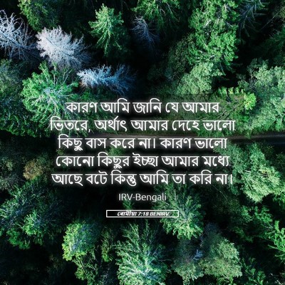 Picture 05 - ৰোমীয়া 7:18 BENIRV - কারণ আমি জানি যে - Bible Verse Picture
