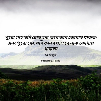 Picture 06 - 1 কৰিন্থীয়া 12:17 BENIRV - পুরো দেহ যদি চোখ - Bible Verse Picture