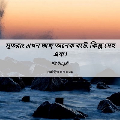 Picture 06 - 1 কৰিন্থীয়া 12:20 BENIRV - সুতরাং এখন অঙ্গ - Bible Verse Picture
