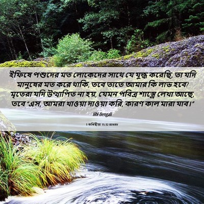 Picture 06 - 1 কৰিন্থীয়া 15:32 BENIRV - ইফিষে পশুদের মত - Bible Verse Picture