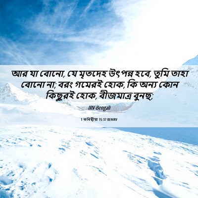 Picture 06 - 1 কৰিন্থীয়া 15:37 BENIRV - আর যা বোনো, যে - Bible Verse Picture