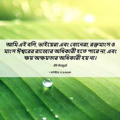 Picture 06 - 1 কৰিন্থীয়া 15:50 BENIRV - আমি এই বলি, - Bible Verse Picture