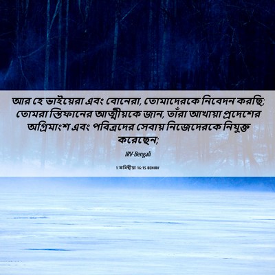Picture 06 - 1 কৰিন্থীয়া 16:15 BENIRV - আর হে ভাইয়েরা এবং - Bible Verse Picture