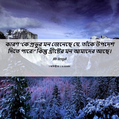 Picture 06 - 1 কৰিন্থীয়া 2:16 BENIRV - কারণ “কে প্রভুর মন - Bible Verse Picture