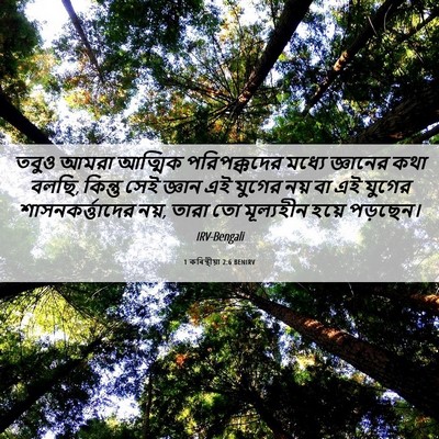 Picture 06 - 1 কৰিন্থীয়া 2:6 BENIRV - তবুও আমরা আত্মিক - Bible Verse Picture