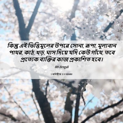 Picture 06 - 1 কৰিন্থীয়া 3:12 BENIRV - কিন্তু এই - Bible Verse Picture