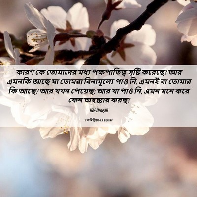 Picture 06 - 1 কৰিন্থীয়া 4:7 BENIRV - কারণ কে তোমাদের - Bible Verse Picture