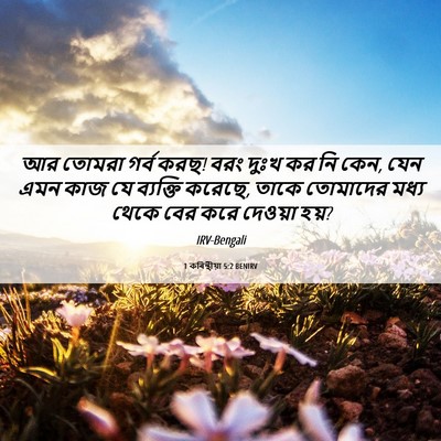 Picture 06 - 1 কৰিন্থীয়া 5:2 BENIRV - আর তোমরা গর্ব করছ! - Bible Verse Picture