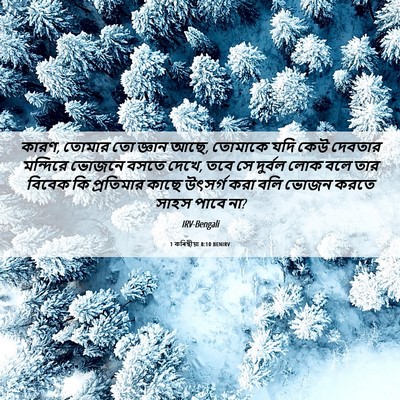 Picture 06 - 1 কৰিন্থীয়া 8:10 BENIRV - কারণ, তোমার তো - Bible Verse Picture