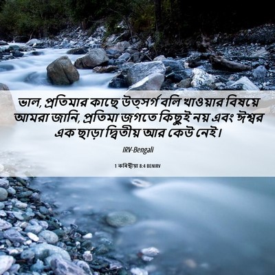 Picture 06 - 1 কৰিন্থীয়া 8:4 BENIRV - ভাল, প্রতিমার কাছে - Bible Verse Picture