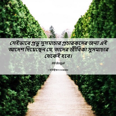 Picture 06 - 1 কৰিন্থীয়া 9:14 BENIRV - সেইভাবে প্রভু - Bible Verse Picture