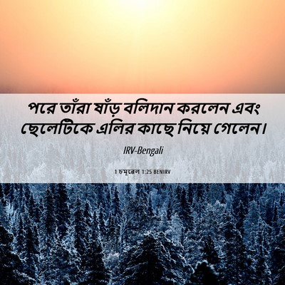 Picture 06 - 1 চমূৱেল 1:25 BENIRV - পরে তাঁরা ষাঁড় - Bible Verse Picture