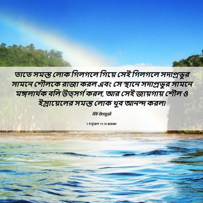 Picture 06 - 1 চমূৱেল 11:15 BENIRV - তাতে সমস্ত লোক - Bible Verse Picture