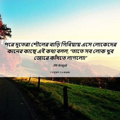 Picture 06 - 1 চমূৱেল 11:4 BENIRV - পরে দূতেরা শৌলের - Bible Verse Picture