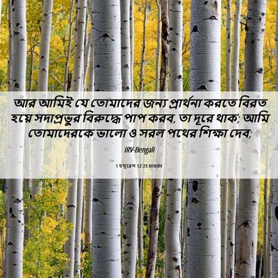 Picture 06 - 1 চমূৱেল 12:23 BENIRV - আর আমিই যে তোমাদের - Bible Verse Picture