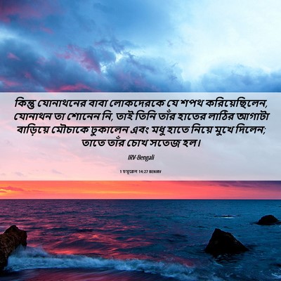 Picture 06 - 1 চমূৱেল 14:27 BENIRV - কিন্তু যোনাথনের - Bible Verse Picture