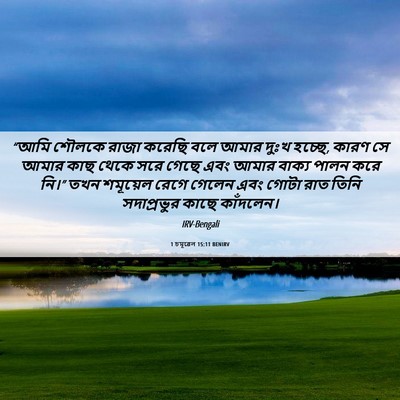Picture 06 - 1 চমূৱেল 15:11 BENIRV - “আমি শৌলকে রাজা - Bible Verse Picture