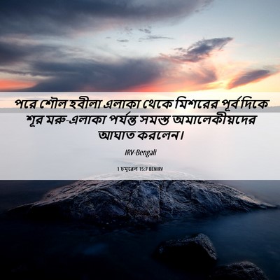 Picture 06 - 1 চমূৱেল 15:7 BENIRV - পরে শৌল হবীলা - Bible Verse Picture
