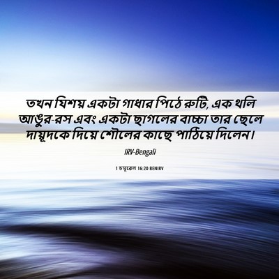 Picture 06 - 1 চমূৱেল 16:20 BENIRV - তখন যিশয় একটা - Bible Verse Picture