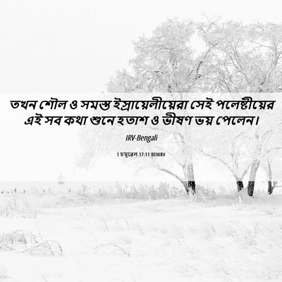 Picture 06 - 1 চমূৱেল 17:11 BENIRV - তখন শৌল ও সমস্ত - Bible Verse Picture